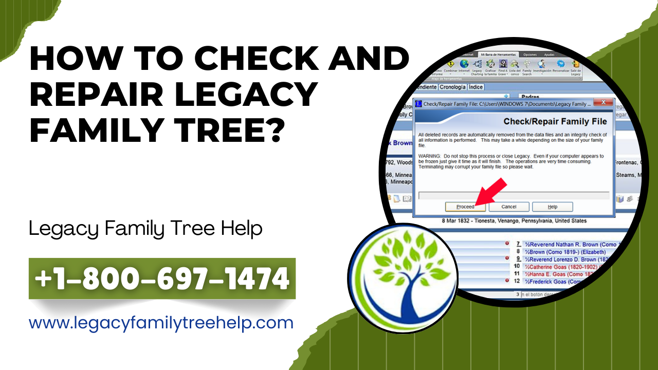 Check And Repair Legacy Family Tree
