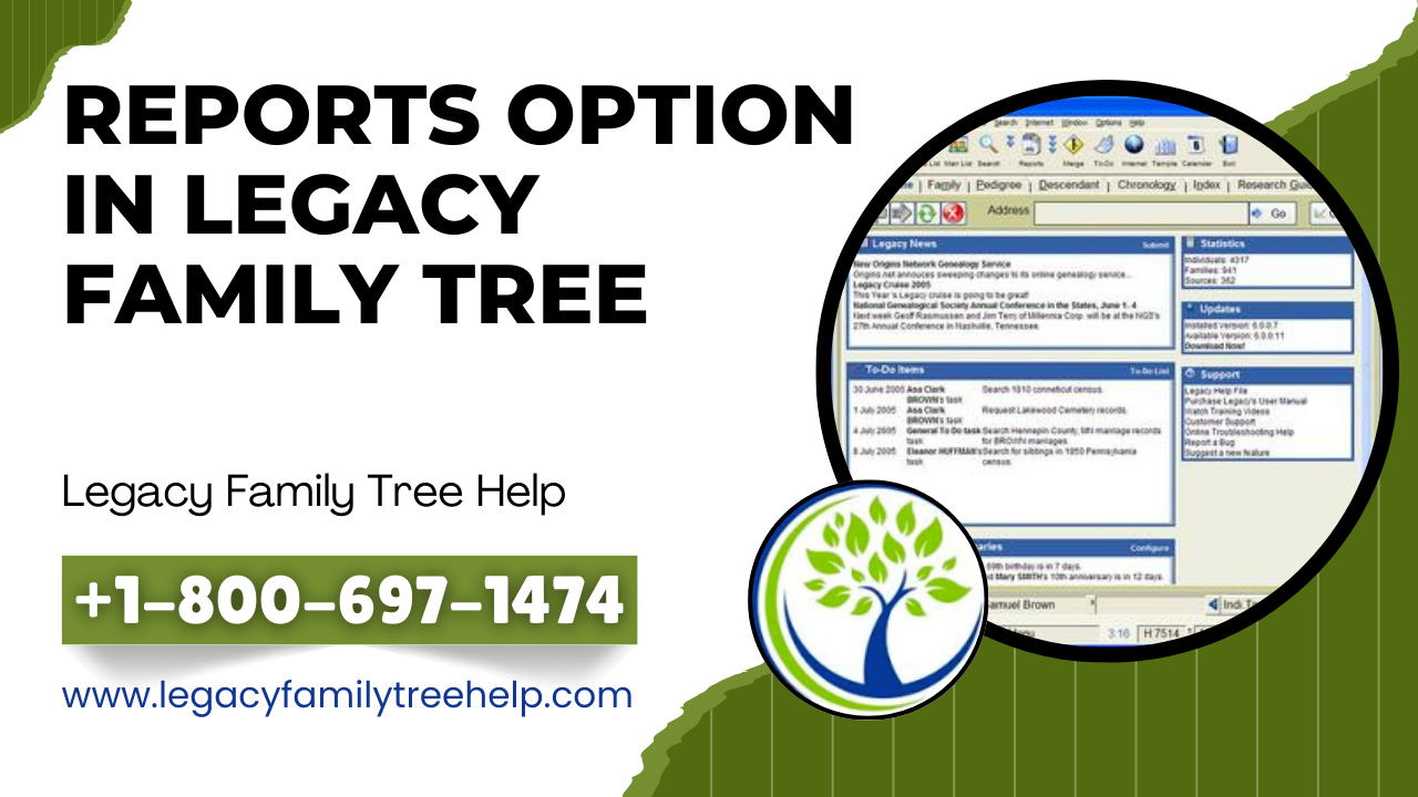Reports Option Legacy Family Tree