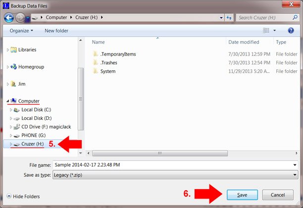 backup legacy files