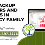 Backup Errors in Legacy Family Tree