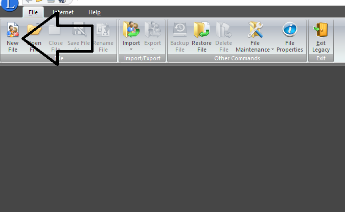 import a PAF file into legacy