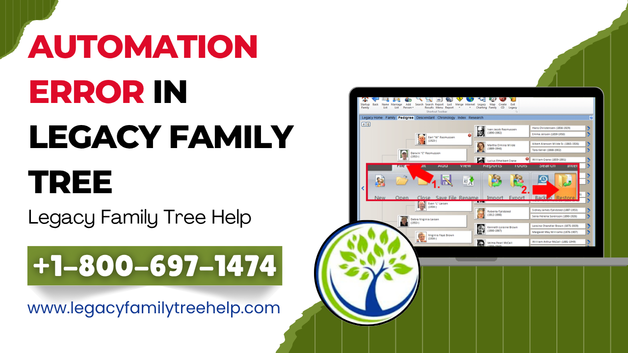 automation error in Legacy Family Tree