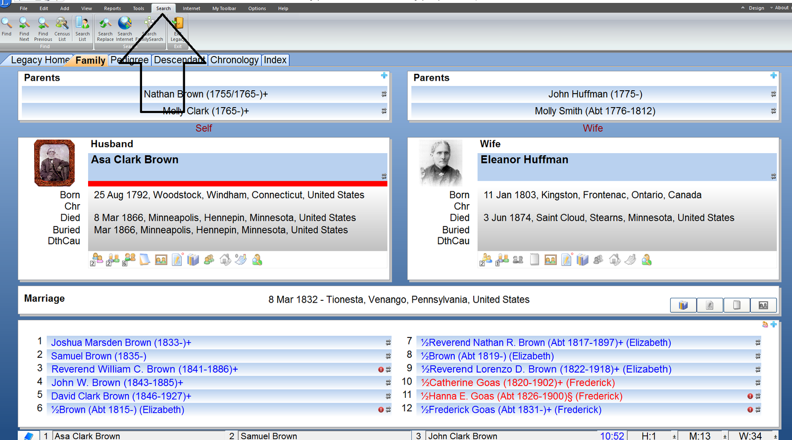 turn on FamilySearch options in Legacy Family Tree