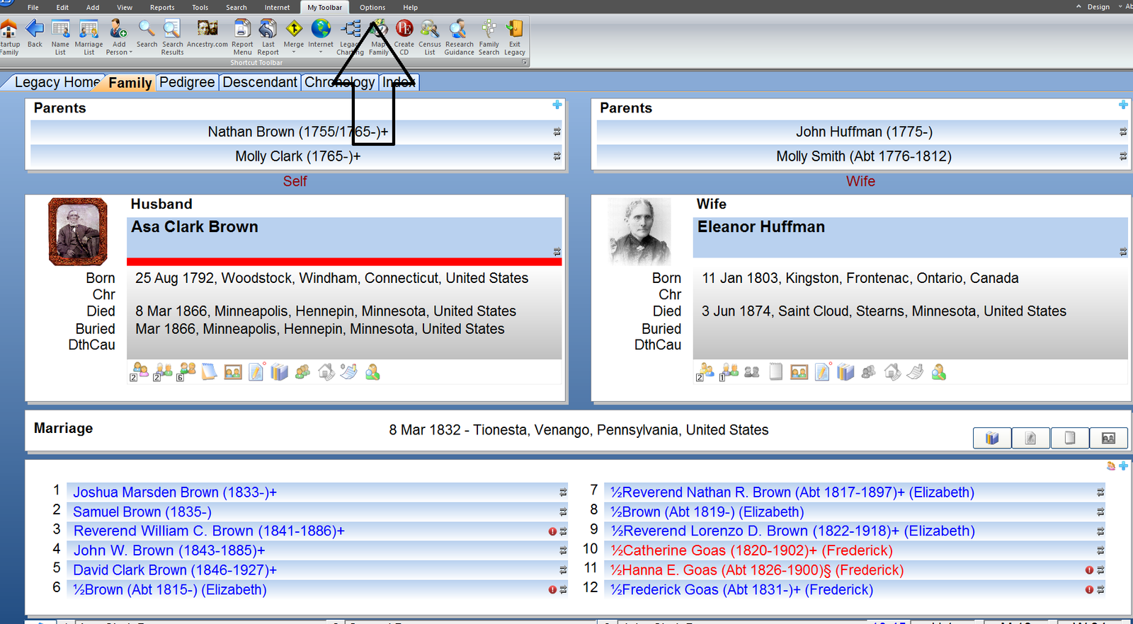 turn on FamilySearch options in Legacy