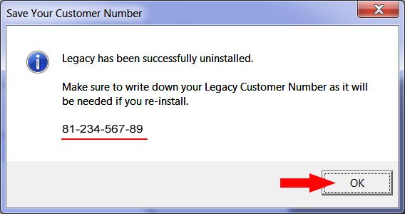 uninstall Legacy Family Tree software 