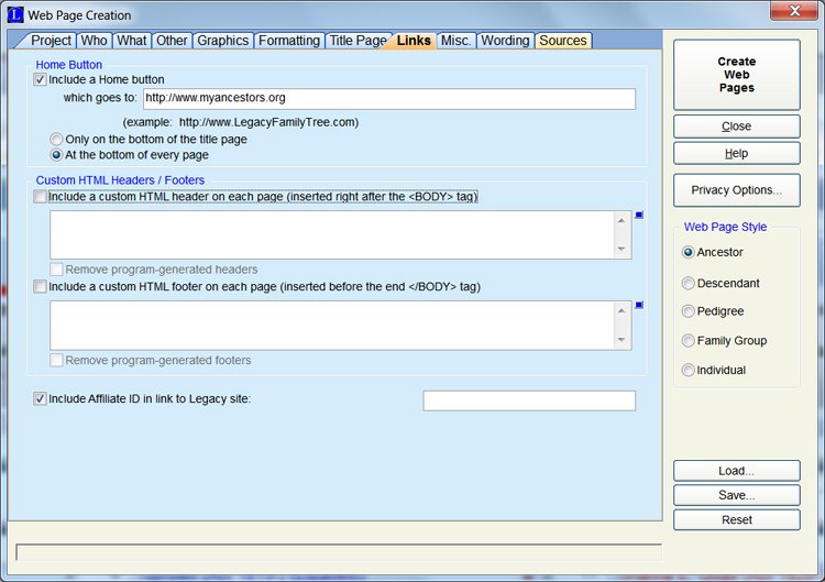  publish genealogy web pages 