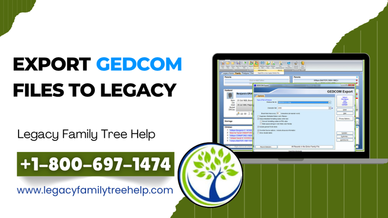 Export GEDCOM FILES to LEGACY
